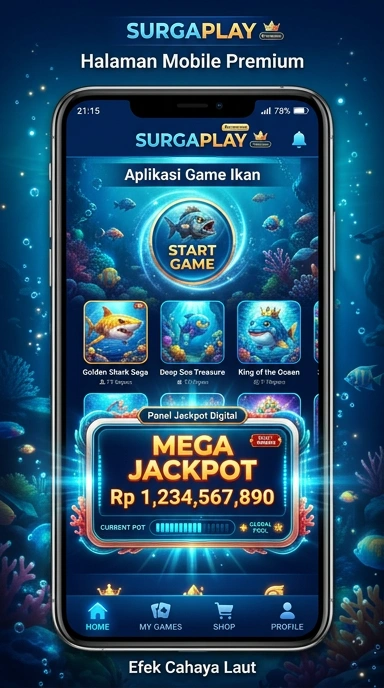 Tampilan antarmuka utama aplikasi surgaplay yang ramah pengguna.